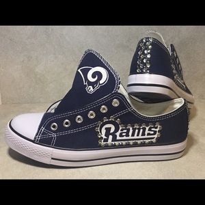COMPASS BRAND NFL RAMS WOMENS BLING SHOES